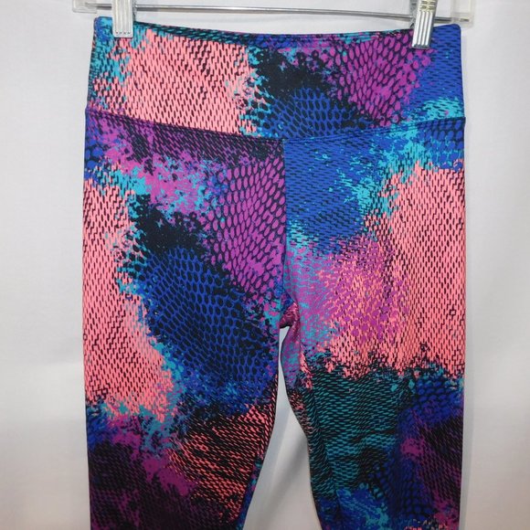 Marika Womens S Rainbow Multicolour Snake Skin  Print Athletic yoga leggings - Picture 4 of 7